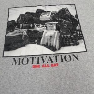 DGK Dirty Ghetto Kids All Day Motivation Gray Tee Size Medium